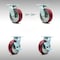 Service Caster 6 Inch SS Poly on Aluminum Caster Set with Roller Bearings 2 Swivel Lock 2 Brake SCC-SS30S620-PAR-BSL-2-TLB-2 - alternate 1
